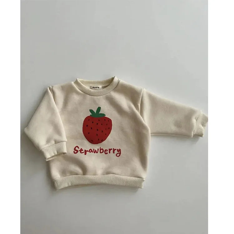 Dziecięca bluza z motywem truskawki-Babylette